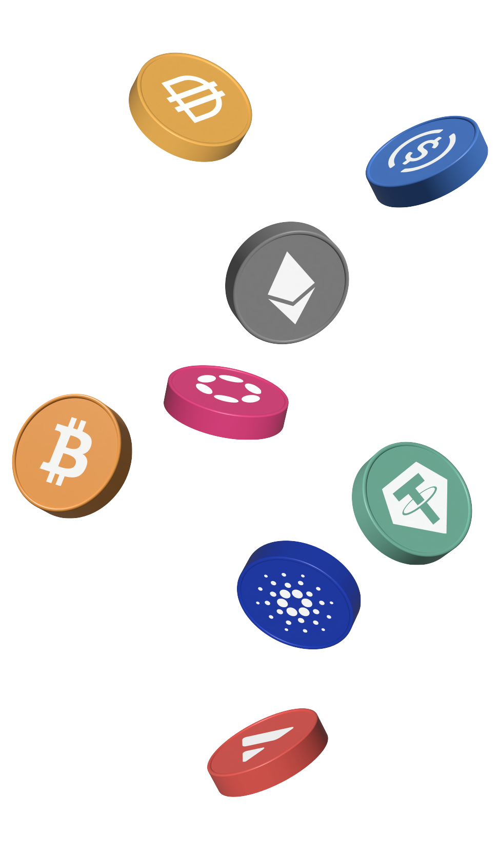 Image of desktop display showing cryptocurrencies for investment.