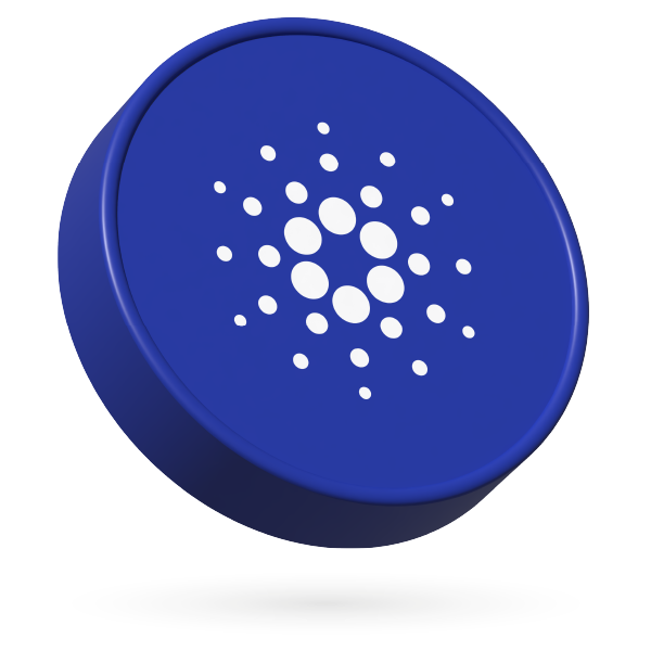 Cardano (ADA) logo with current market value.