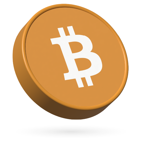 Bitcoin (BTC) logo with current market value.