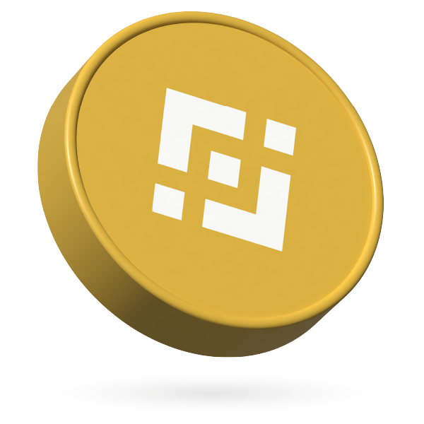 Binance Coin (BNB) logo with current market value.